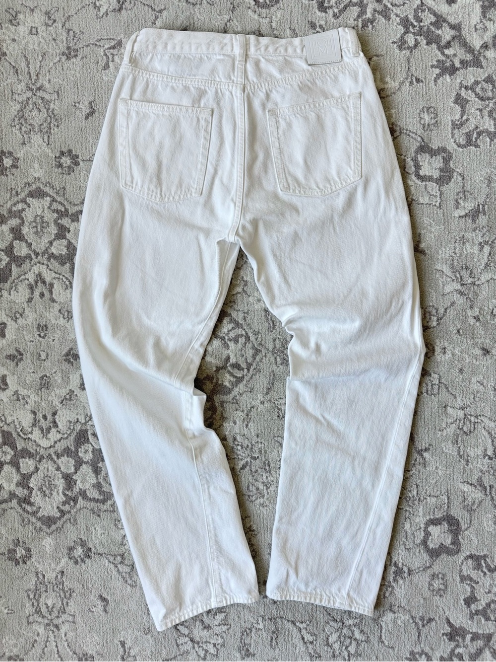 Toteme Twisted Seam White Straight-Leg High Rise Jeans - Size 27 - Made in Italy - Picture 3 of 11